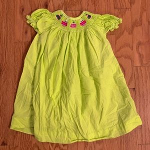 Smocked Holiday Christmas ornament dress 2T